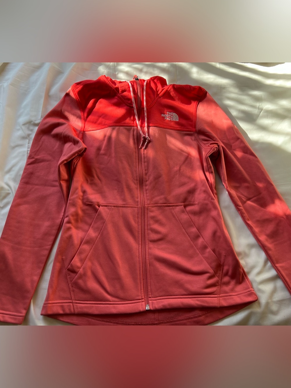 The North Face Women's Red Full-Zip Hoodie Jacket Size Small